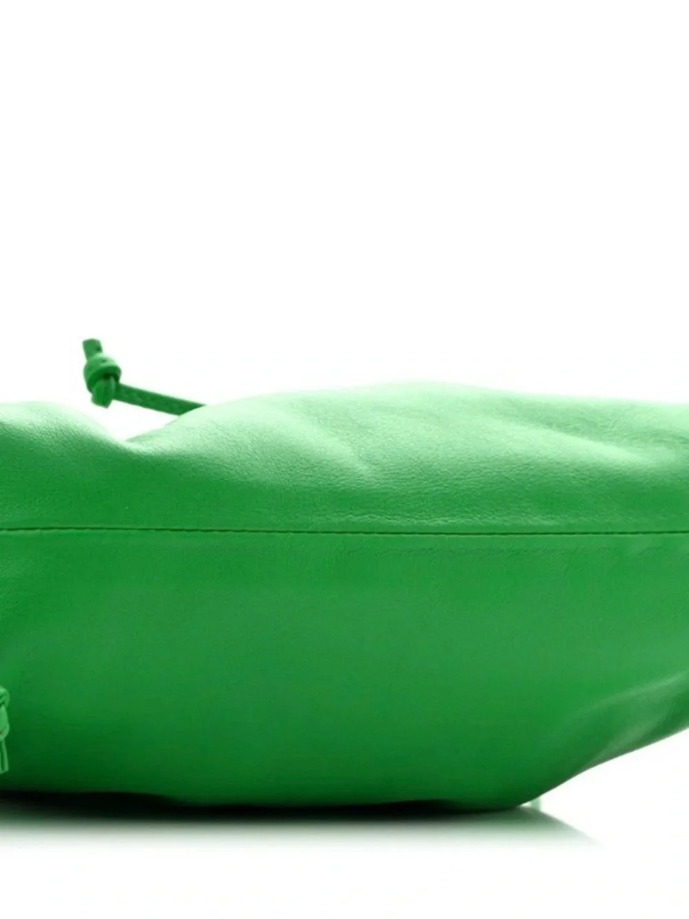 Bottega Veneta Bright Green Leather Drawstring Pouch